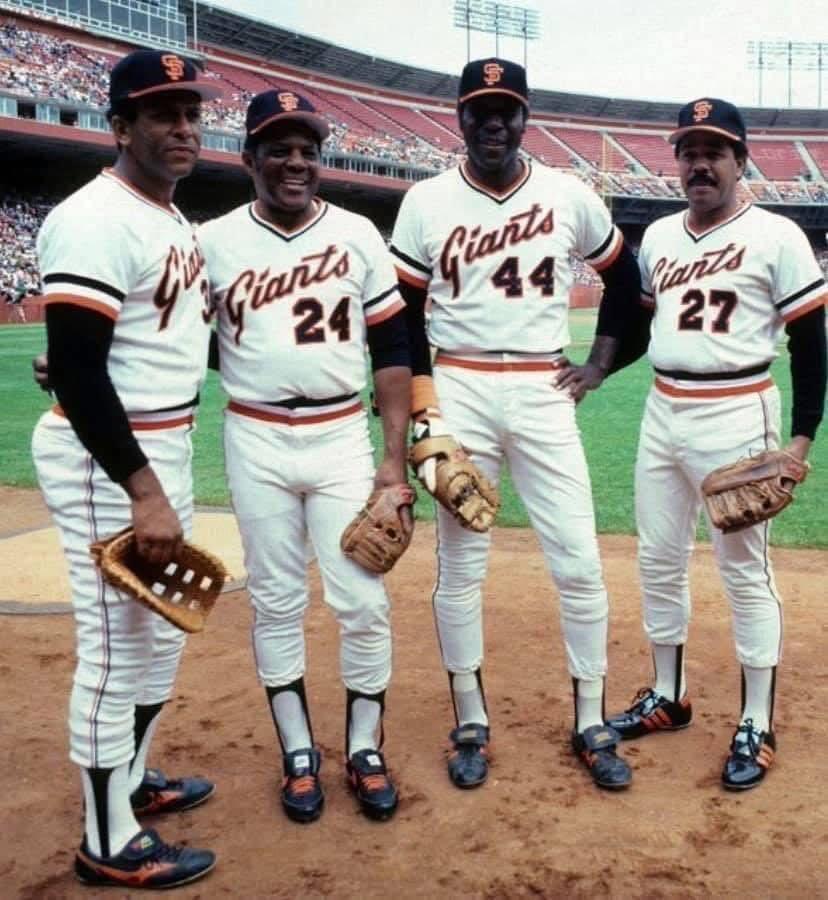Orlando Cepeda, Willie Mays, Willie McCovey and Juan Marichal